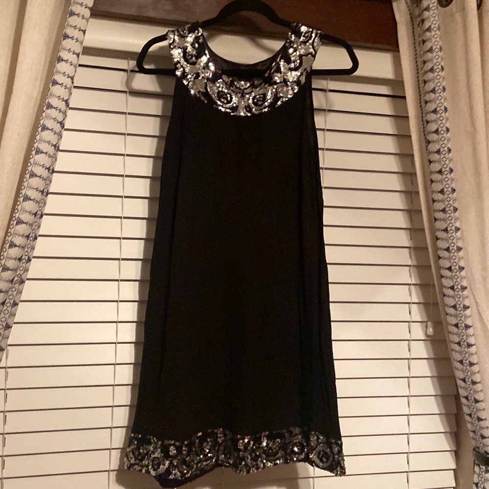 Sequin Little Black Dress - stretch material